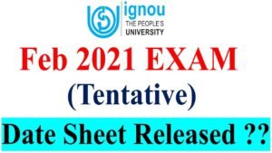 IGNOU June 2021 Date sheet