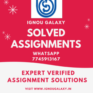 ignou solved assignment